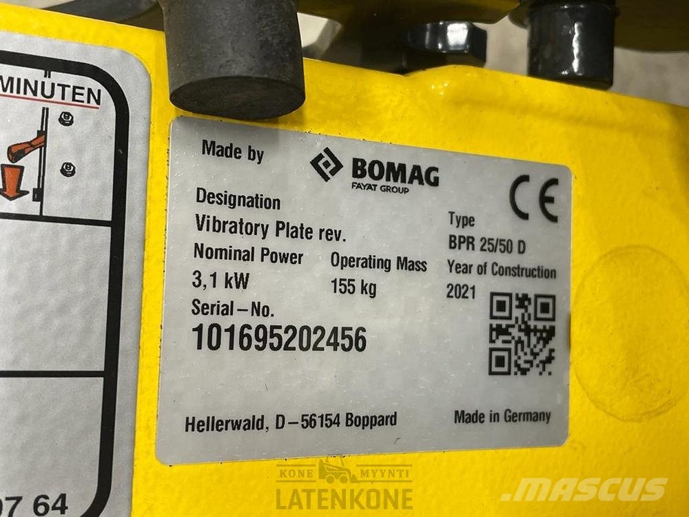 Bomag BPR25/50D tärylätkä. Vibro plošče