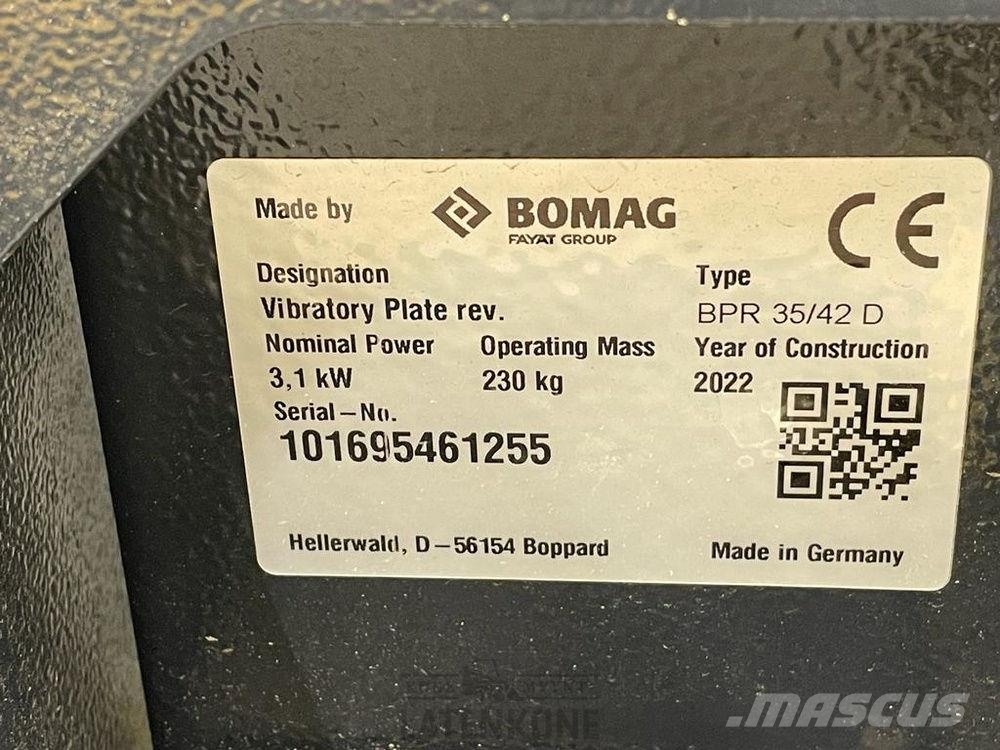 Bomag BPR35/42D tärylätkä renkailla Vibrationsgeräte