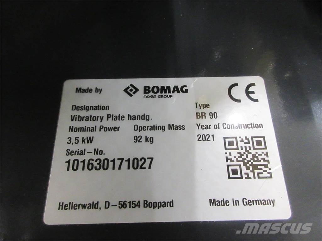 Bomag BR95 pyöreä tynnyrilätkä Vibro ploče