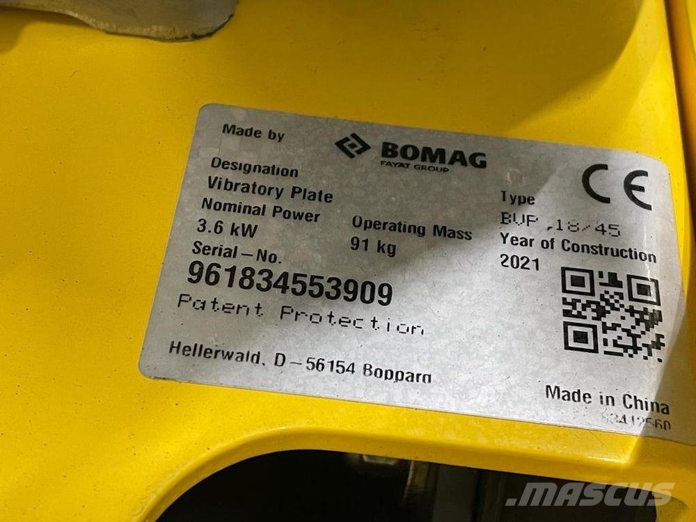 Bomag BVP18/45 tärylätkä Vibrationsgeräte