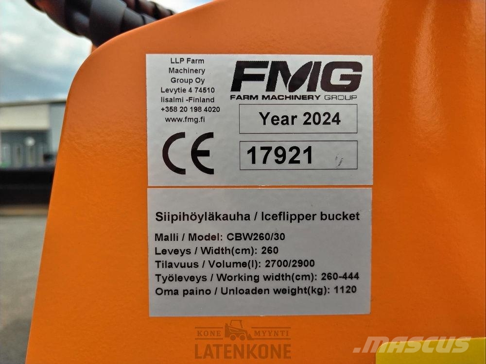FMG Hybrid Siipihöyläkauha 3,0m3 260-450cm Pinnaselõikurid
