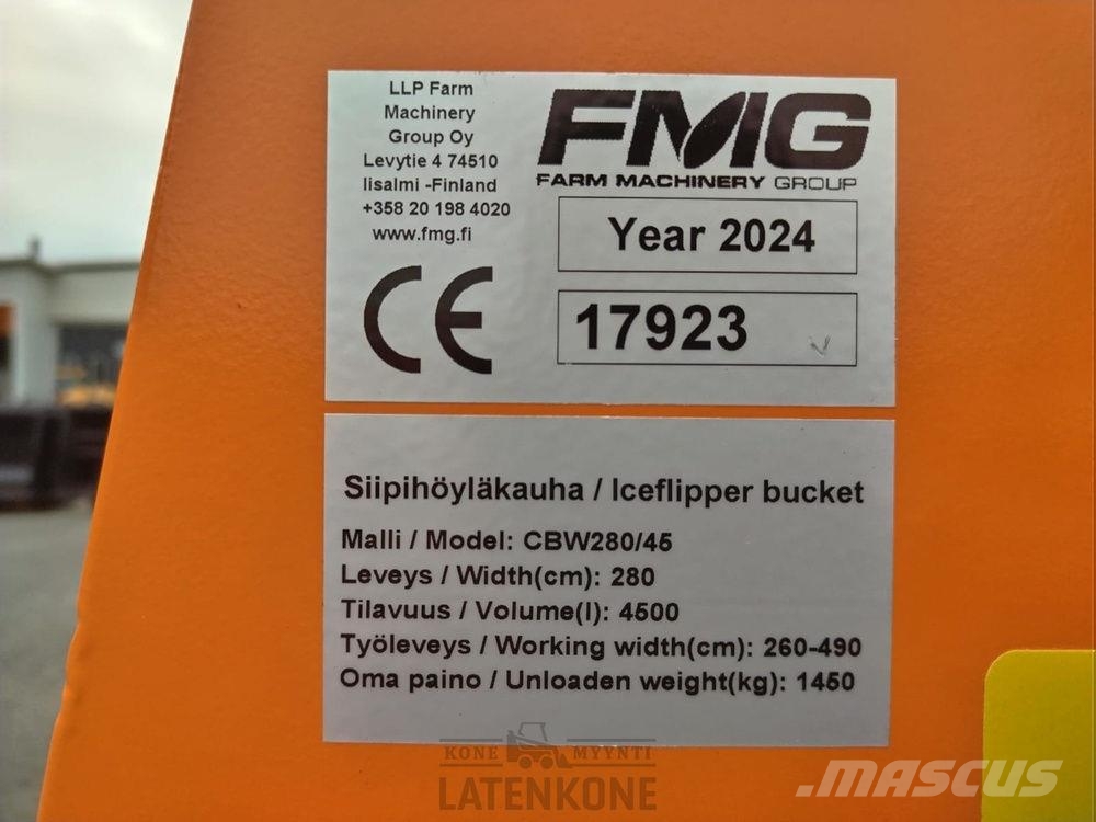 FMG Hybrid Siipihöyläkauha 4,5m3 280-490cm Plugovi