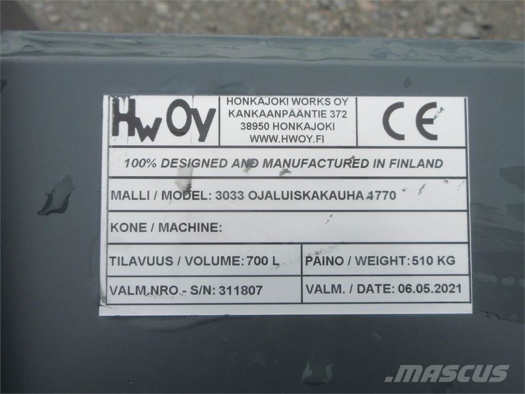 Laten Luiskaojakauha 1600/1380 700L ilman kiinnikettä 11 挖斗