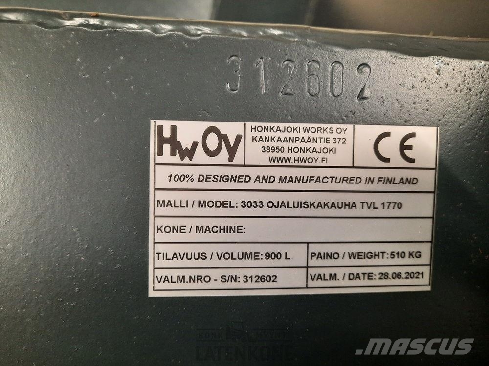 Laten Luiskaojakauha TVL 1540mm 900L Ilman kiinnikettä H Ковши