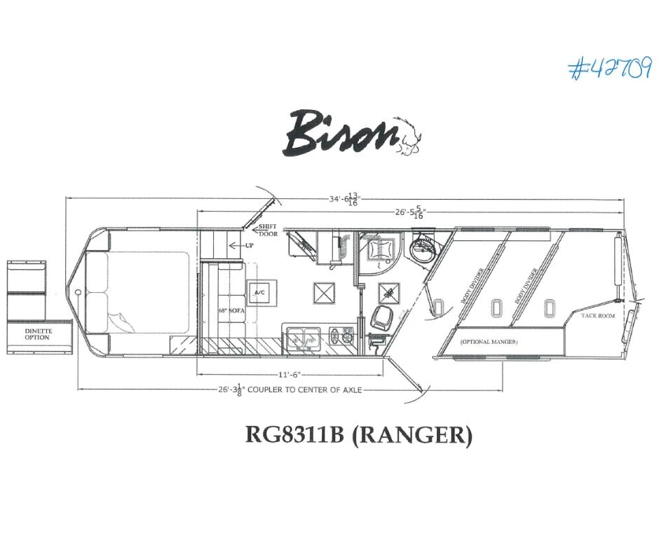 Bison COACH RG8311B Animal transport semi-trailers