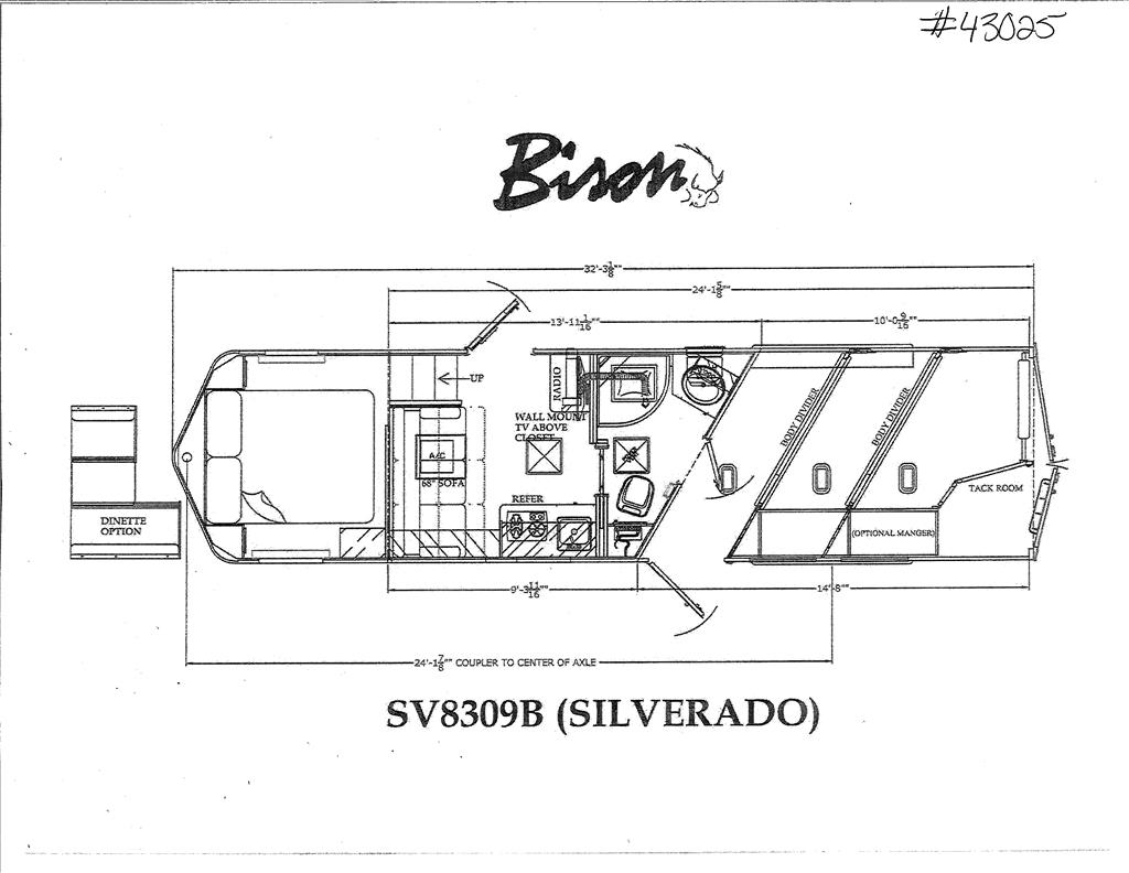 Bison COACH SV8309B Animal transport semi-trailers