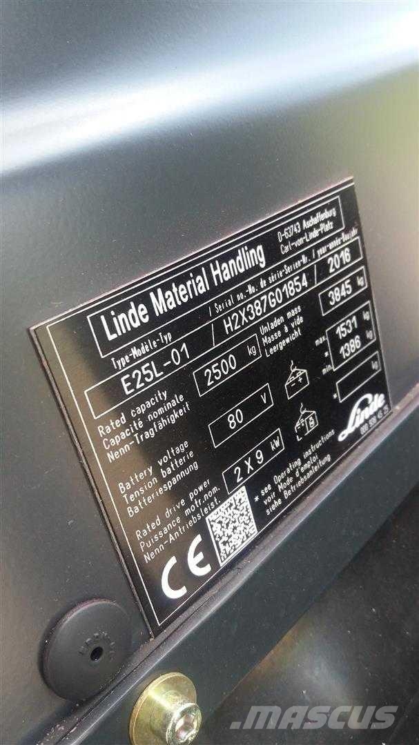 Linde E25L 전동 지게차