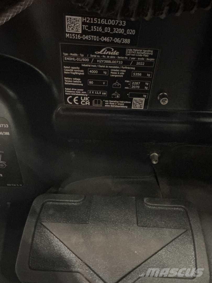 Linde E40/600HL Elektritõstukid