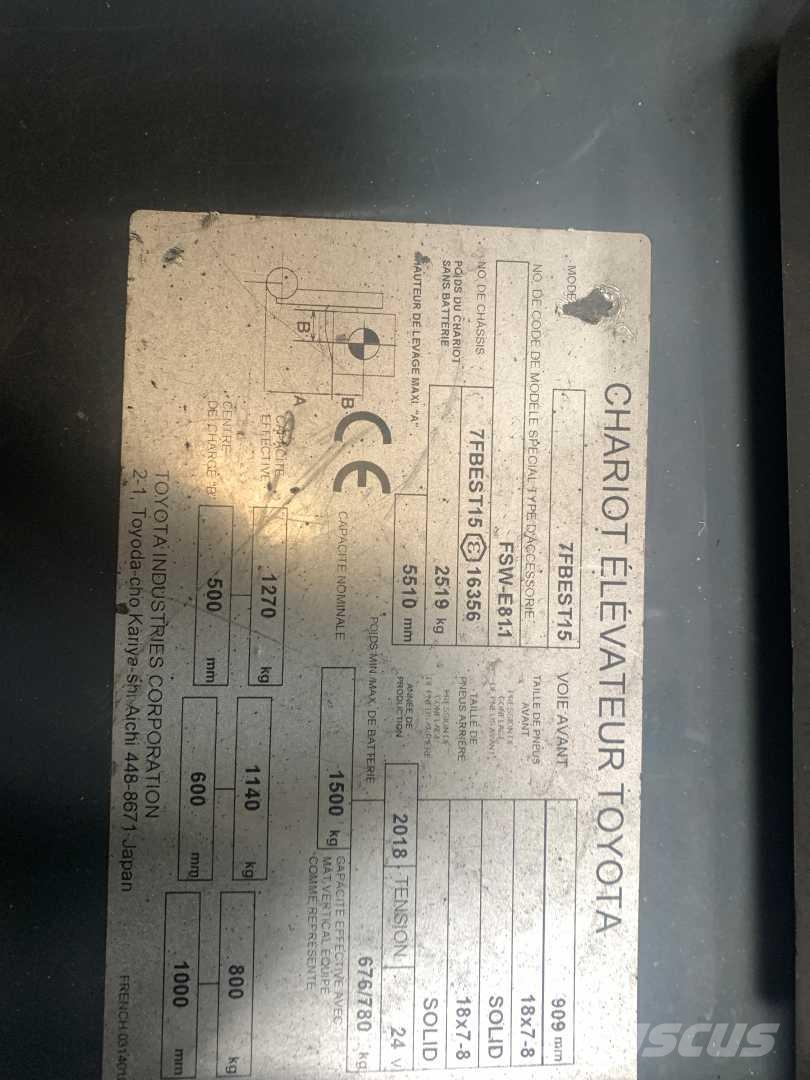 Toyota 7FBEST15 Elektritõstukid