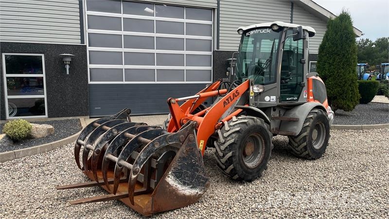 Atlas 65 Super. pallegafler og skovl med overfald Cargadoras sobre ruedas