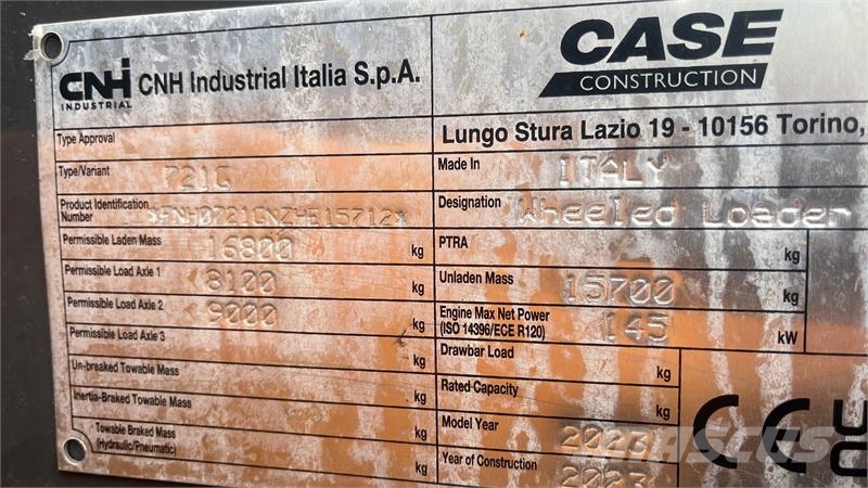 CASE 721G 750mm hjul, CDC styrring samt centralsmørring Pyöräkuormaajat