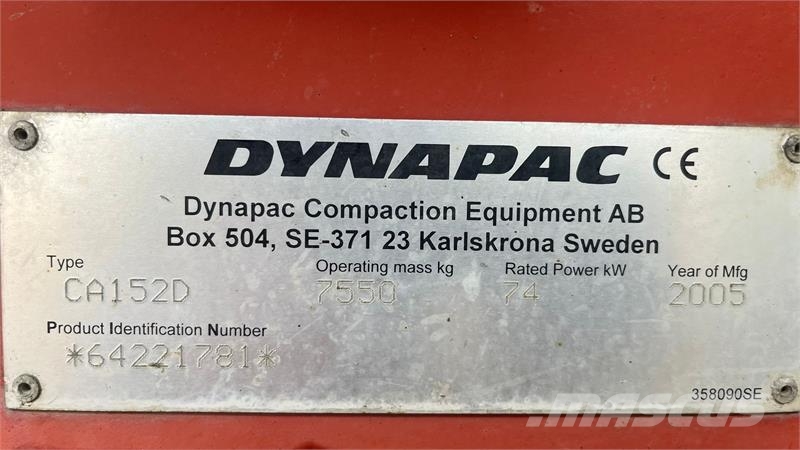 Dynapac CA152D 7.5ton valsetog. Med drejebar føreplads. Ka 其他滾壓機