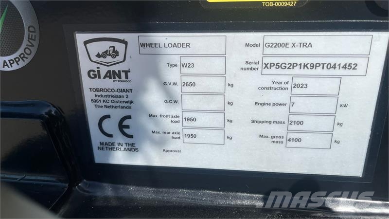 GiANT G2200E X-tra E Elektrisk minilæsser. DEN HAR KUN K Mini homlokrakodók