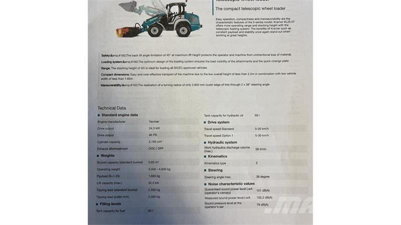 Kramer KL25.5T TILBUD med teleskoparm, så den har stor ræ 伸缩臂叉装车|叉装车