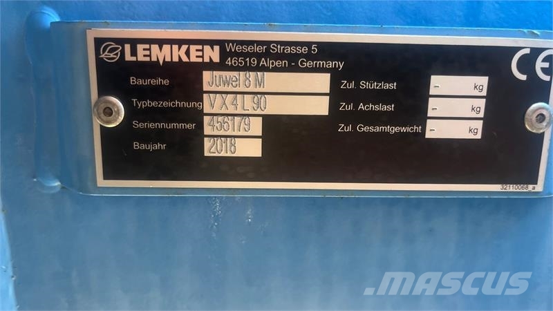Lemken Juwel 8M VX4L90 MEGET VELHOLDT plov som ikke har k Vendeplove