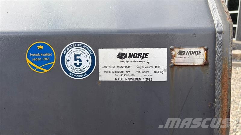 Norje Højtipskovl 4,2 m3 Højtipsskovl 265cm bred og vend دلاء