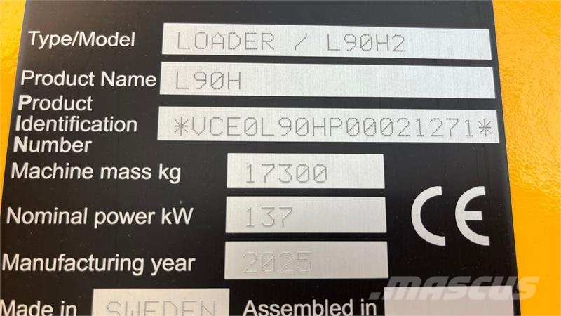 Volvo L90H H2 AGRICULTURE Dansk-maskine. SALG og UDLEJN Incarcator pe pneuri