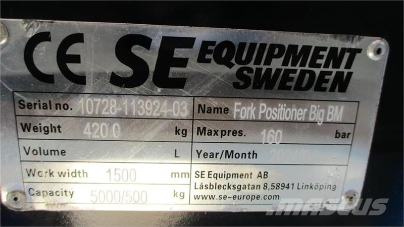 Volvo Pallegafler 5 Tons med Volvoskifte Hydraulisk gaff Chargeuse sur pneus