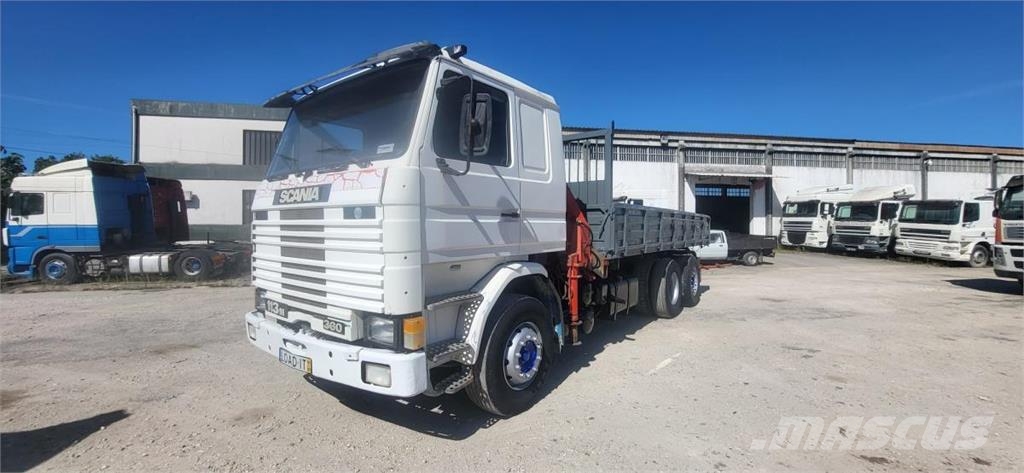 Scania 113M 360 with HIAB Crane Tipper trucks