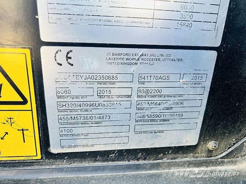 JCB 541-70 AGRI SUPER مناولات متداخلة