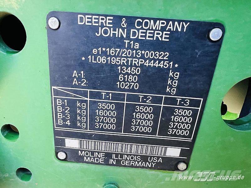 John Deere 6R 195 曳引機