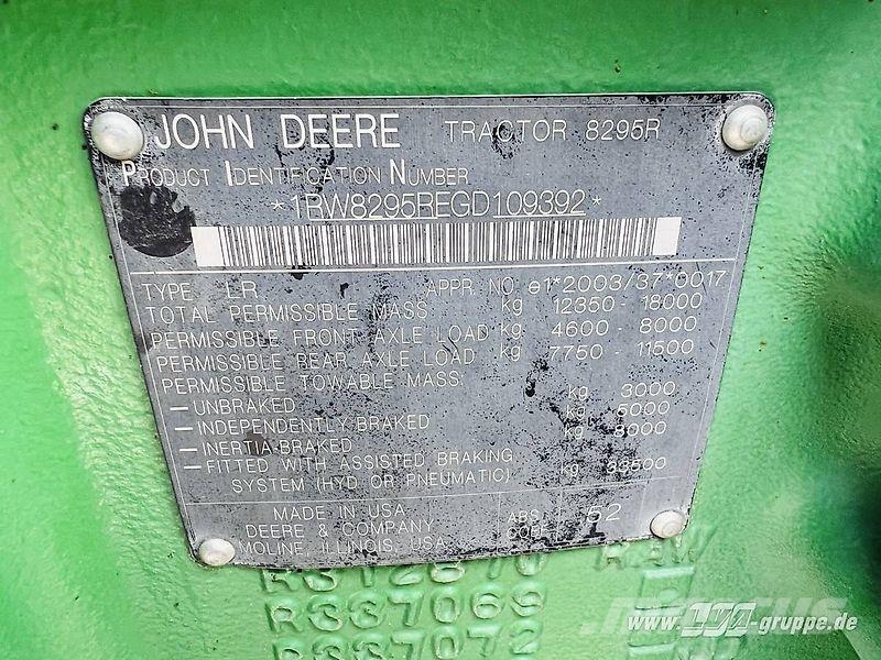 John Deere 8295R Traktorit