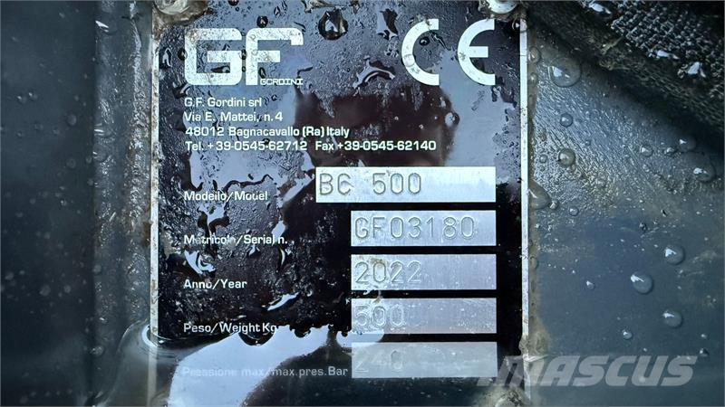 GF Gordini BC 500 Otros componentes