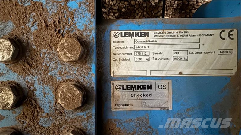 Lemken Compact-Solitair 9/600 K H Sorvetőgép