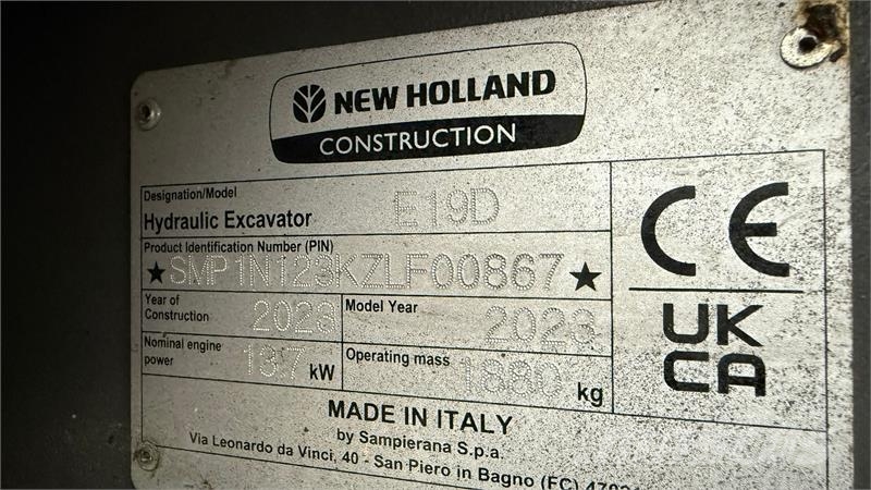 New Holland E19D CAB AG Mini ekskavatori < 7 t