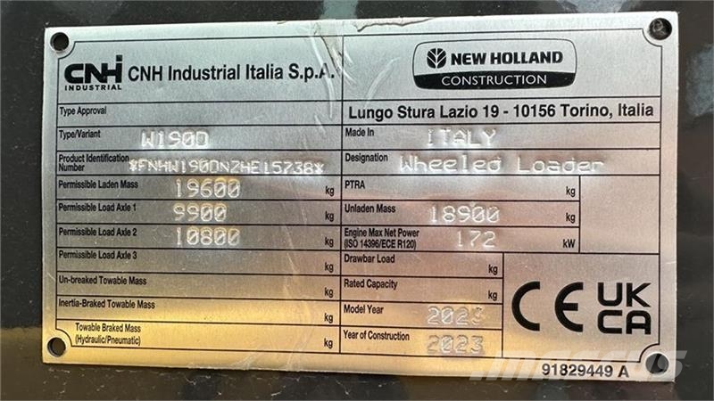 New Holland W190D D2 Pyöräkuormaajat