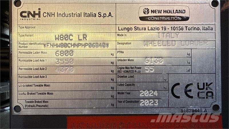 New Holland W80C LR-HS Pale gommate