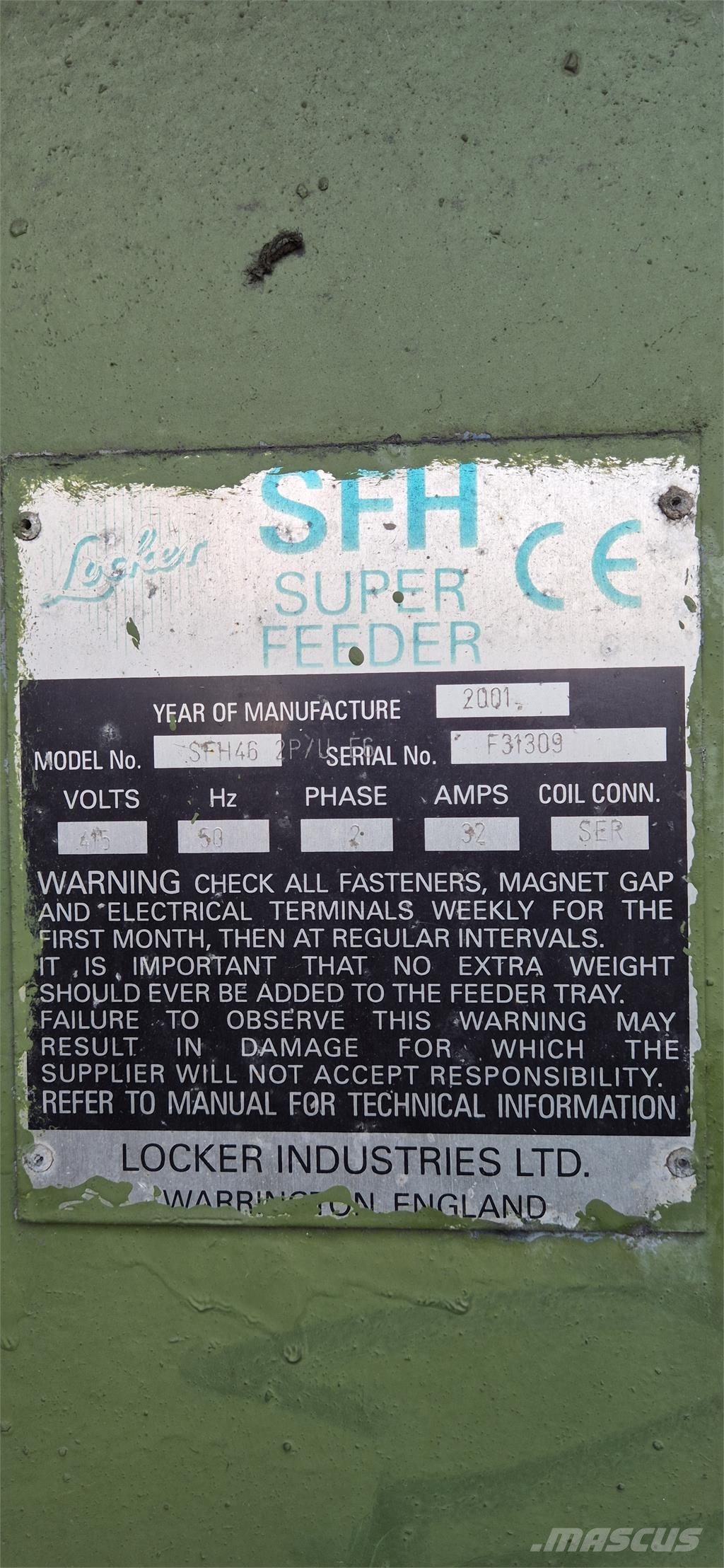 Locker Industries SFH Super Feeder 石料回收设备