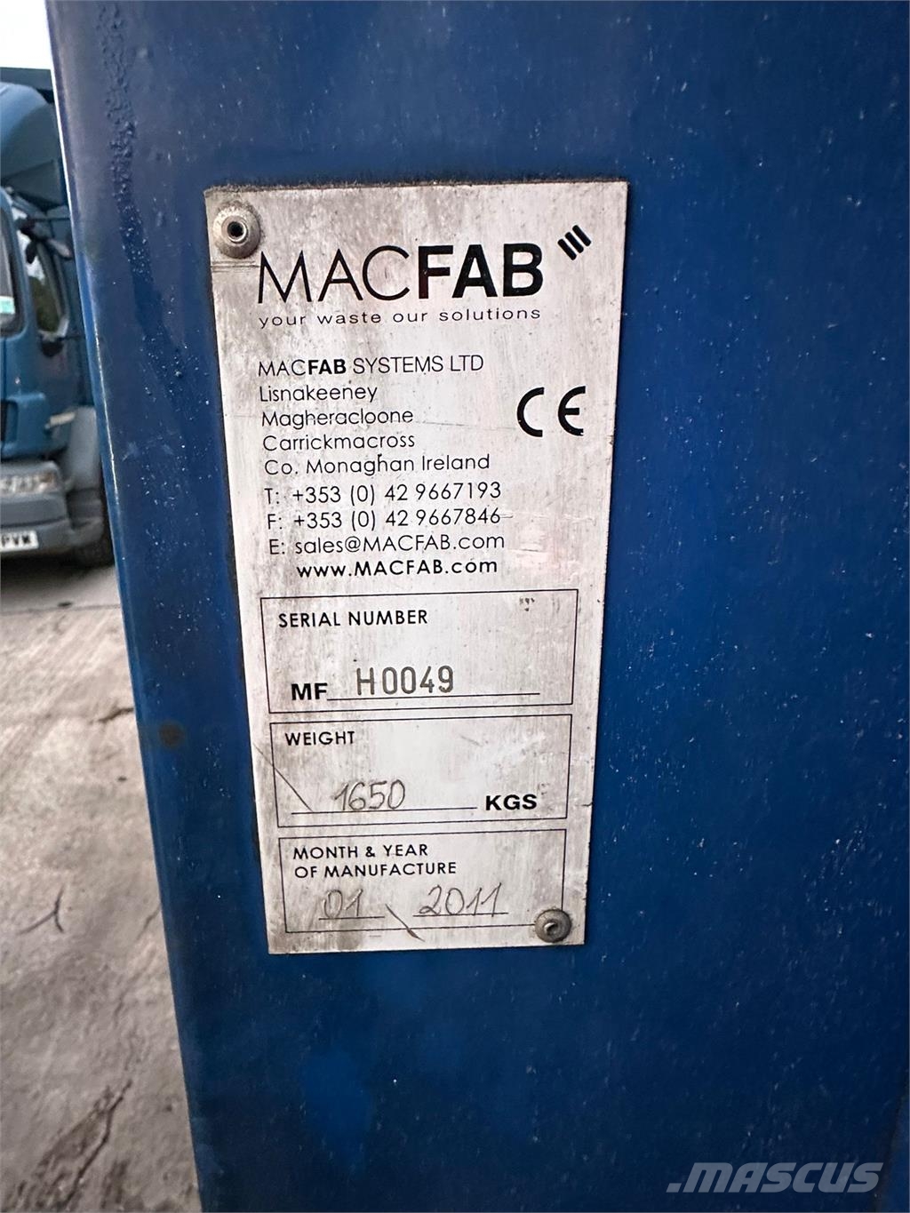 MACFAB Guillotine 石料回收设备