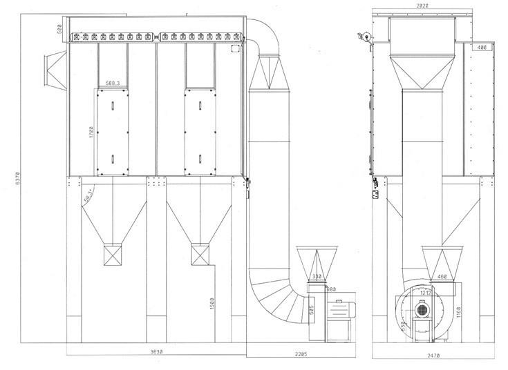 Petini Franco 12000 Cubic Meter Dust Extraction Sy Sustavi za zamagljivanje