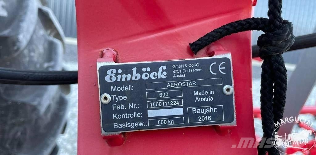Einböck Aerostar, 6 m. مسحات مشطية