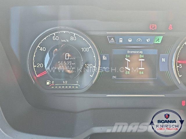 Scania G 320 B4x2NA 3-Seitenkipper Dautel mit Kran Hiab 덤프 트럭