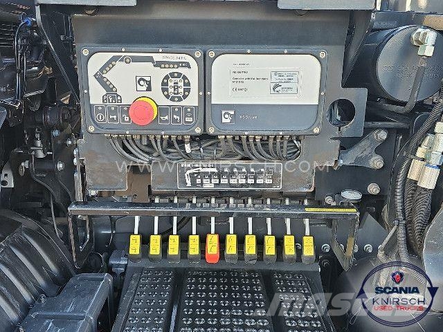 Scania G 320 B4x2NA 3-Seitenkipper Dautel mit Kran Hiab 덤프 트럭