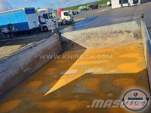 Scania G 320 B4x2NA 3-Seitenkipper Dautel mit Kran Hiab 덤프 트럭