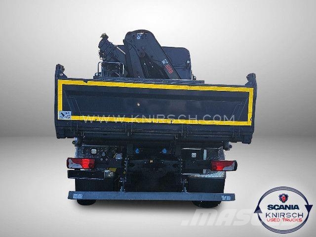 Scania G 320 B4x2NA 3-Seitenkipper Dautel mit Kran Hiab 덤프 트럭