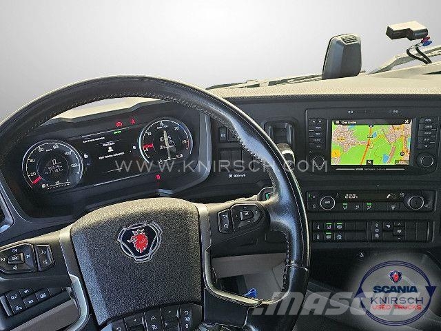 Scania G 320 B4x2NA 3-Seitenkipper Dautel mit Kran Hiab 덤프 트럭