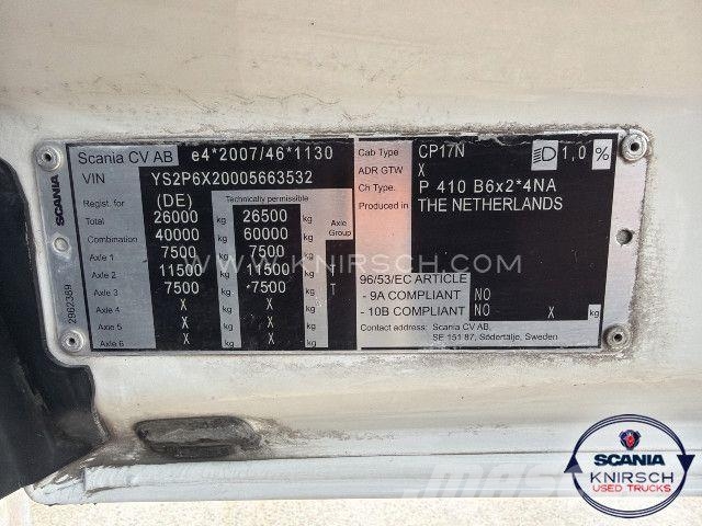 Scania P410B6x2*4NA / HYVA Absetzkipper / Retarder Razstavljivi tovornjaki z žičnimi dvigali