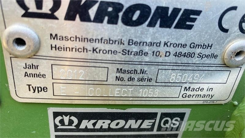 Krone easy collect 1053 Šieno ir pašarų ruošimo mašinų priedai
