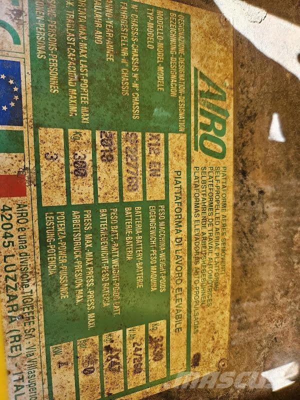 Airo X12 EN Šķerveida pacēlāji