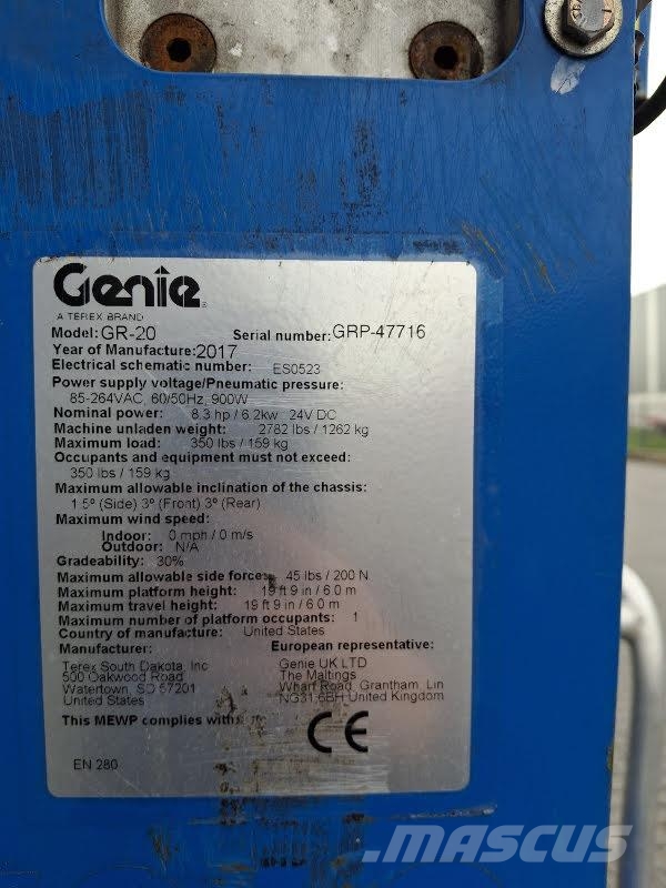 Genie GR-20 Personenliften en invalideliften