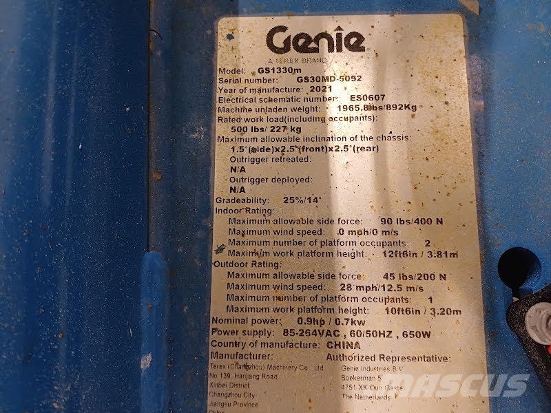 Genie GS-1330M Saxlifte