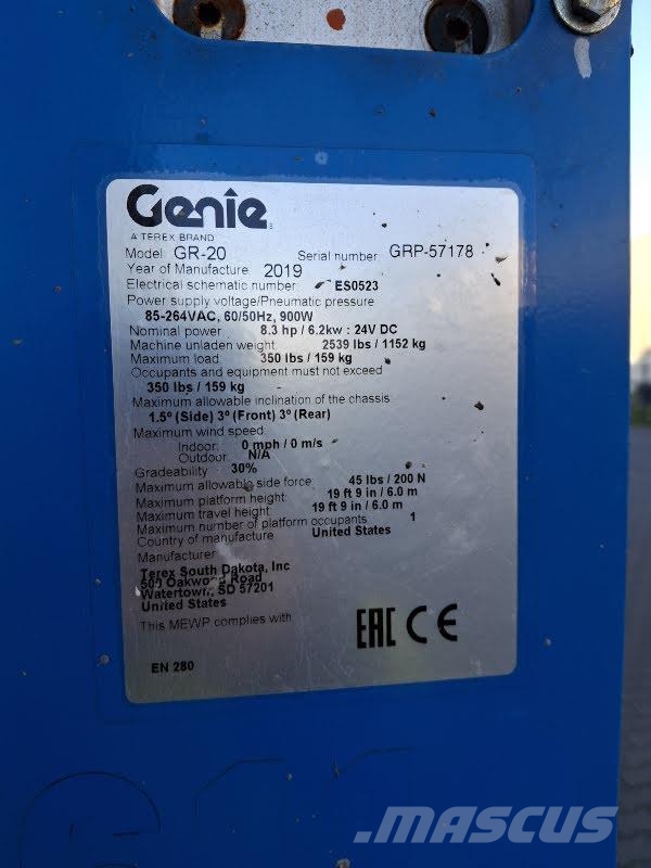 Genie GR-20 Personenliften en invalideliften