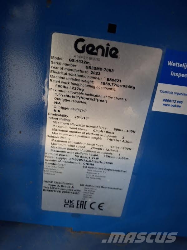 Genie GS-1432M Saxlifte