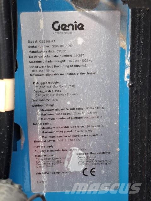 Genie GS-3369 RT OR Saxlifte