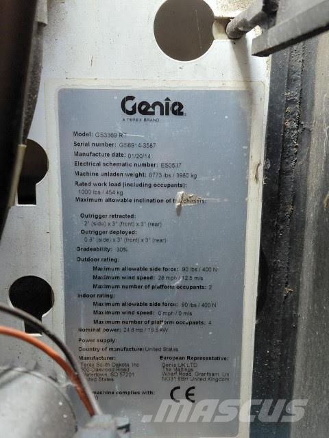 Genie GS-3369 RT OR Nacelle ciseaux