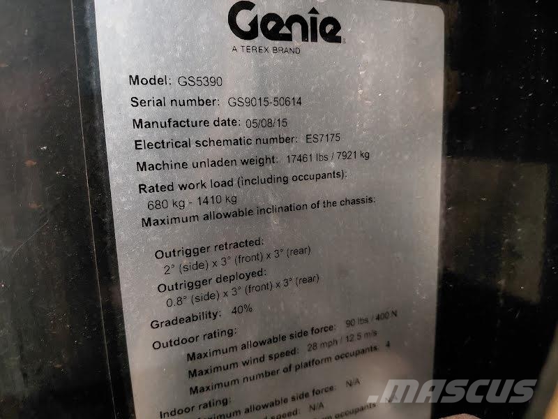 Genie GS-5390 RT Šķerveida pacēlāji